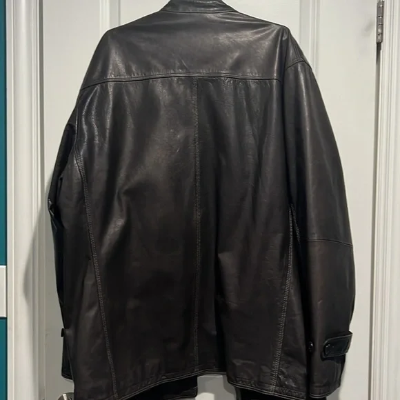 Missani Le Collezioni. Mens brown leather jacket. Size 2x - Picture 11 of 13